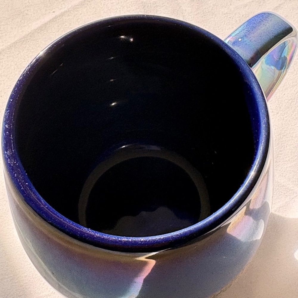 Meritage Blue Luster Reactive Glaze Stoneware 4.5" Mug - Picture 6 of 6